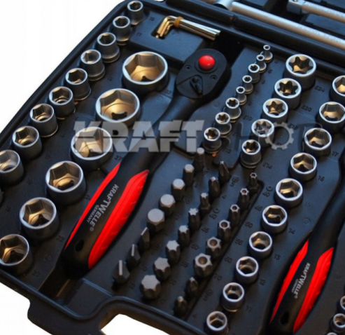 Гедоре 172 части KrafTWelle Germany с 3бр тресчотки Cr-V